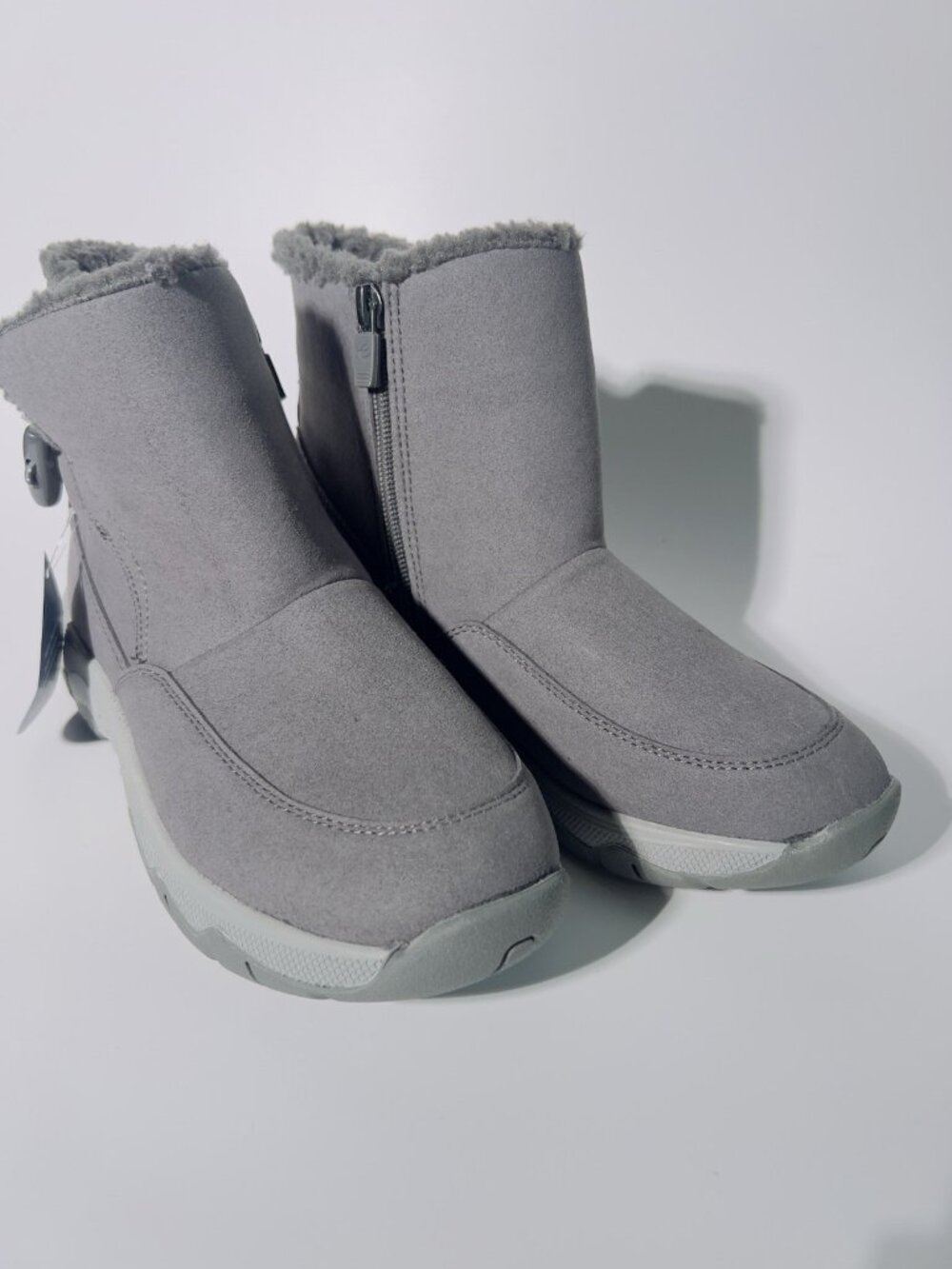 Easy Spirit Tyme2 Water Repellent Sherpa Ankle Boots Gray Women’s Size 7.5 M - Picture 10 of 10